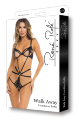 Боди открытый WALK AWAY CROTCHLESS TEDDY BLACK, S/M