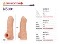 Насадка на член с открытой головкой Kokos Nude Sleeve NS 001 S