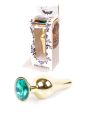 Анальна пробка - Jewellery Gold Long Plug Green
