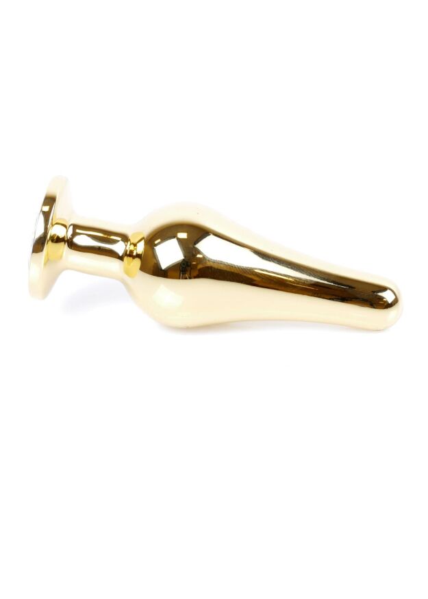 Анальна пробка - Jewellery Gold Long Plug Green