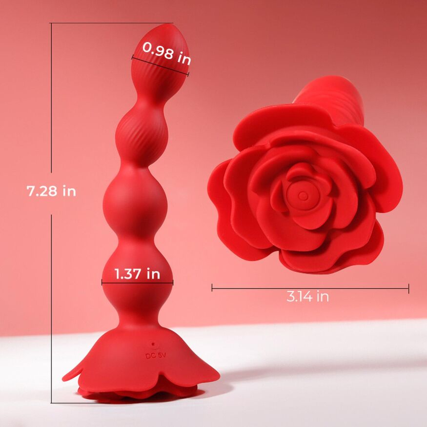 Анальний стимулятор - Rose Rotating Anal Beads