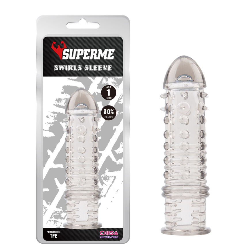 Насадка рельефная полупрозрачная Chisa Superme Clear, серая
