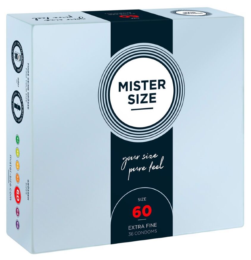 Презервативи ультратонкі латексні Mister Size 60 мм (ціна за упаковку 36 шт.)