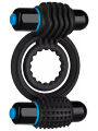 Кольцо на член с вибрацией Vibrating Double C-Ring - Black