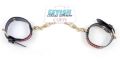 Наручники из искуственной кожи с кристаллами Fetish Boss Series - Handcuffs with cristals Red, BS3300109