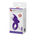 Подвійне ерекційне кільце для пеніса і мошонки - Pretty Love Vibrant Penis Ring III Purple