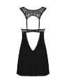 Сорочка бебі-дол з мереживом на грудях Obsessive Donna Dream babydoll XL/2XL Black, стрінги
