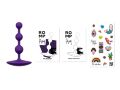 Анальне намисто Romp Amp Dark Purple, силікон, макс. діаметр 2,6 см