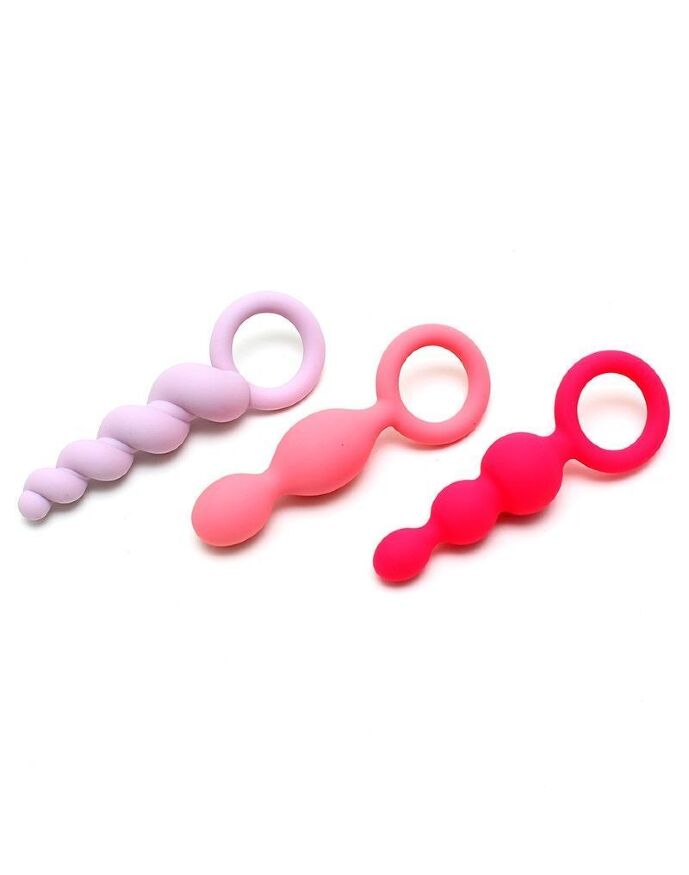 Набор анальных игрушек Satisfyer Plugs colored (set of 3) - Booty Call (мятая упаковка!!!)