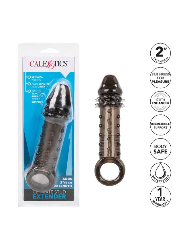 Насадка на пеніс, що подовжує +5 см Ultimate Stud Extender рельєфна