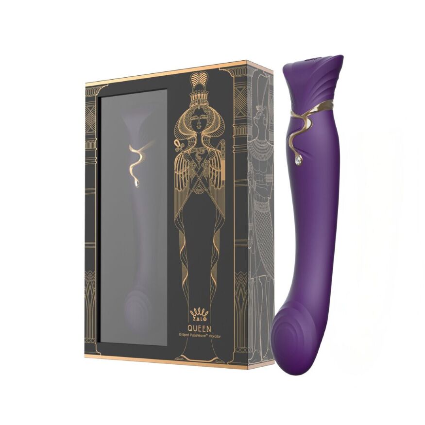 Смартвибратор Zalo  -  Queen Twilight Purple, пульсирующая жемчужина, кристалл Swarovski