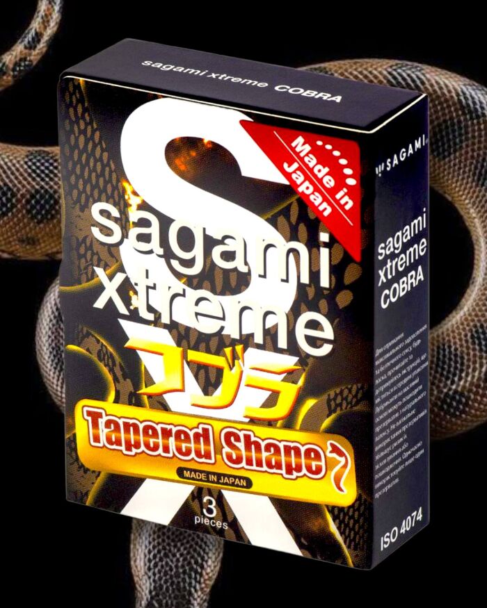 Презервативы латексные Sagami Xtreme Tapered Shape Cobra упаковка 3 шт