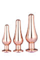 Набор анальных пробок конической формы Dream Toys GLEAMING LOVE PLEASURE SET ROSE GOLD