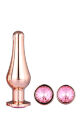 Набор анальных пробок конической формы Dream Toys GLEAMING LOVE PLEASURE SET ROSE GOLD