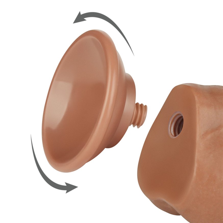 Фалос с подвижной кожей - Sliding-Skin Dual Layer Dong 7.5" Brown