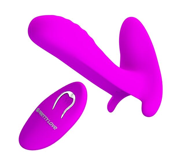 Вибробабочка с стимулятором клитора PRETTY LOVE - Remote Control Massager, BI-014850W