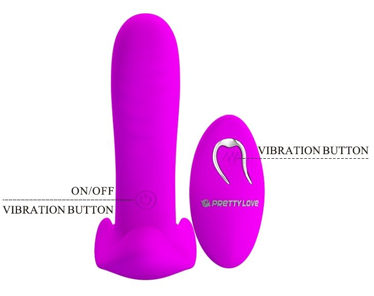Вибробабочка с стимулятором клитора PRETTY LOVE - Remote Control Massager, BI-014850W