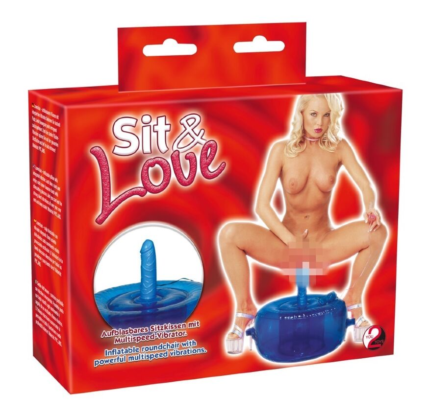 Надувна подушка з вбудованим реалістичним вібратором Sit &amp; Love Vibrating Chair