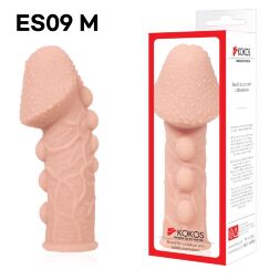 Насадка на член Kokos Extreme Sleeve 009 размер M, утолщающая, стимулирующий рельеф