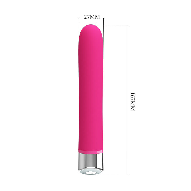 Стильный розовый вибратор с совершенно гладкой поверхностью Pretty Love Randolph Vibrator Pink