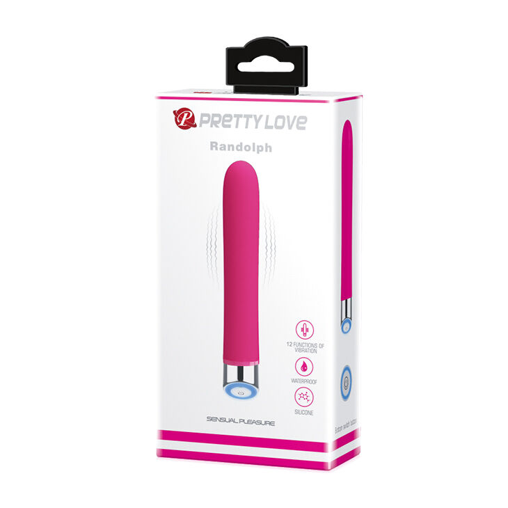 Стильный розовый вибратор с совершенно гладкой поверхностью Pretty Love Randolph Vibrator Pink
