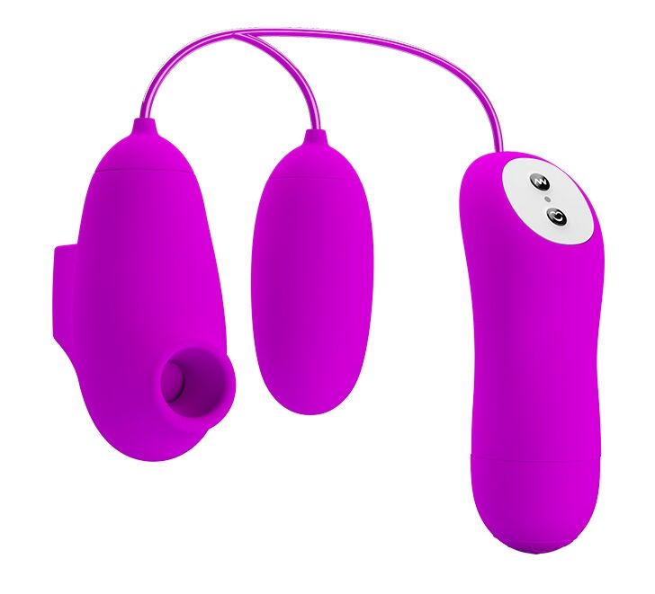 Вакуумный стимулятор с виброяйцом PRETTY LOVE - SUCTION &amp; VIBRO-BULLETS, BI-014925