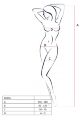 Комбинезон с вырезами по бокам белый BS003 Passion S/L