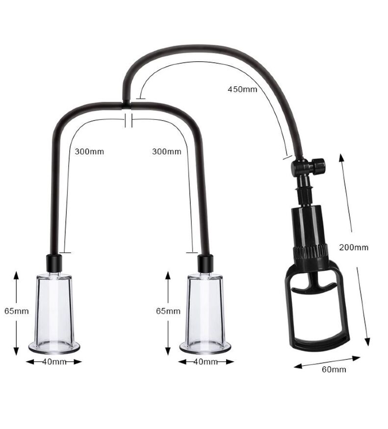 Вакуумная помпа для груди и сосков Men Powerup Passion Pump