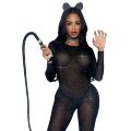 Комбинезон сексуальный Leg Avenue Sheer Rhinestone, XS, со стразами, черный