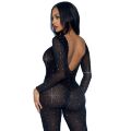 Комбинезон сексуальный Leg Avenue Sheer Rhinestone, XS, со стразами, черный