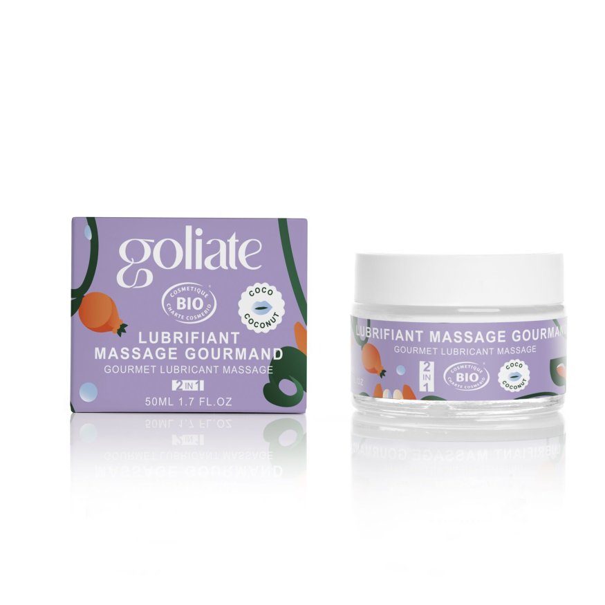 Массажное масло-лубрикант с ароматом и вкусом кокоса Goliate Couple Gourmand Coco 50 мл