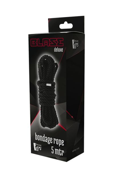 Мотузка для бондажа BLAZE DELUXE BONDAGE ROPE 5M BLACK