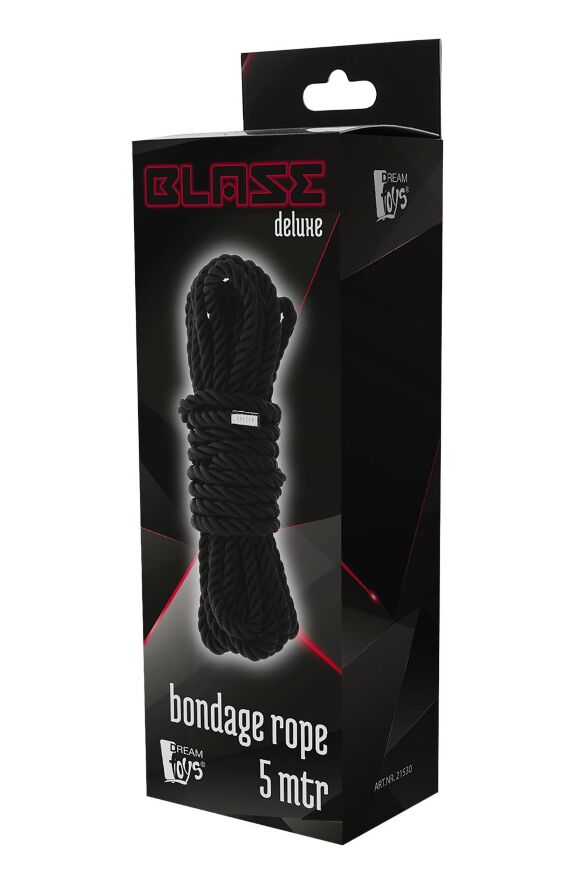 Мотузка для бондажа BLAZE DELUXE BONDAGE ROPE 5M BLACK