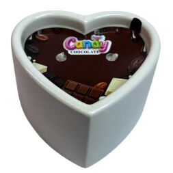 Массажная свеча с ароматом шоколада Candy Chocolate в форме сердца, 70 мл