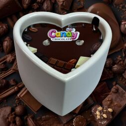 Массажная свеча с ароматом шоколада Candy Chocolate в форме сердца, 70 мл