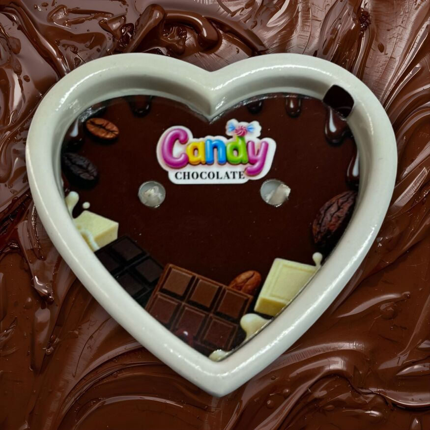 Массажная свеча с ароматом шоколада Candy Chocolate в форме сердца, 70 мл