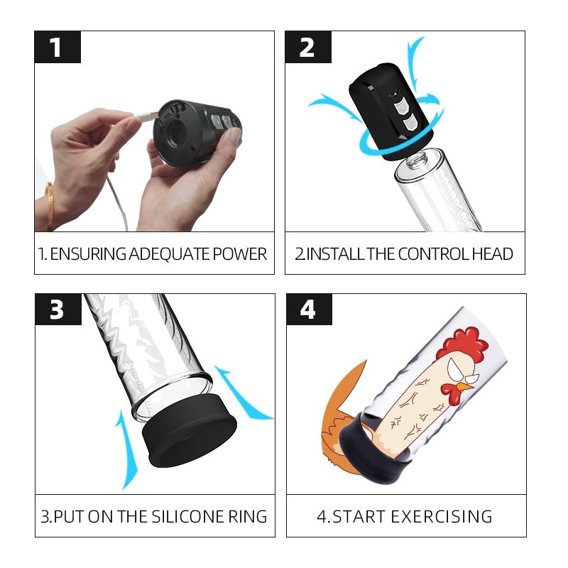 Автоматическая вакуумная помпа с зарядкой от USB CANWIN Penis Pump - P402AU