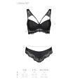 Комплект из эко-кожи с кружевом: бра и трусики Loona Set black XXL/XXXL - Passion