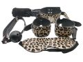 Набор MAI BDSM STARTER KIT Nº 75 Leopard: плеть, кляп, наручники, маска, ошейник , веревка, зажимы