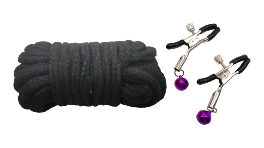 Набор MAI BDSM STARTER KIT Nº 75 Leopard: плеть, кляп, наручники, маска, ошейник , веревка, зажимы