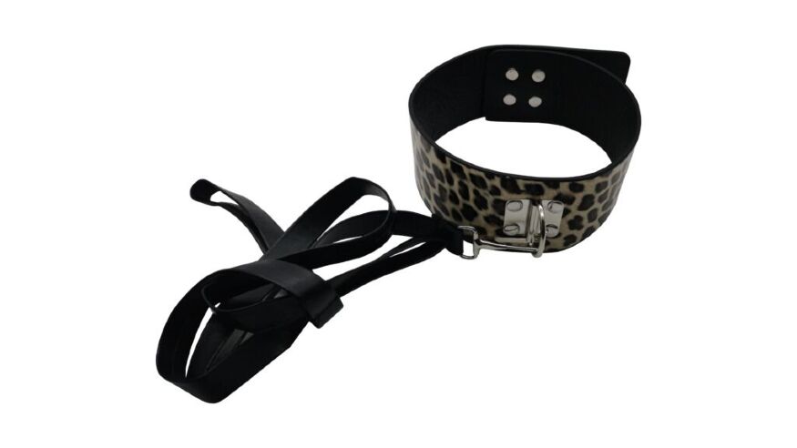 Набор MAI BDSM STARTER KIT Nº 75 Leopard: плеть, кляп, наручники, маска, ошейник , веревка, зажимы