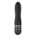 ET086BLK Вибратор ребристый Love Diamond Vibrator черный, 11.4 см