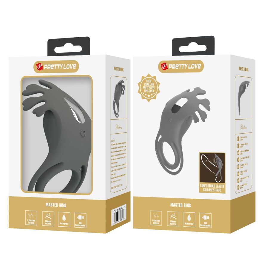 Кільце ерекційне Pretty Love - Master ring, 7 vibration functions, BI-210311-2