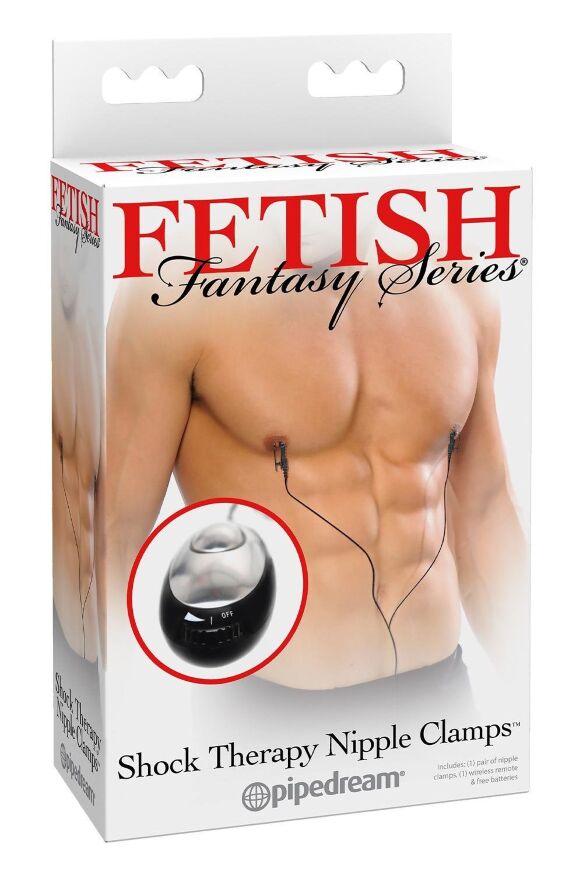 Зажимы для сосков с электростимуляцией Pipedream Fetish Fantasy Series черные