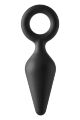 Анальна пробка чорна Dreamtoys FANTASSTIC з кільцем, Medium