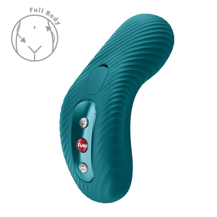 Накладной вибратор Fun Factory LAYA III Bottle Green, эффект постукивания пальцем