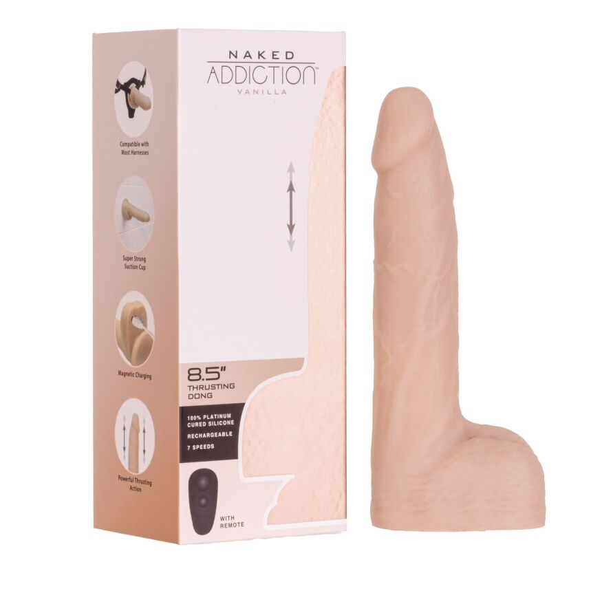 Фаллоимитатор с пульсацией Naked Addiction 8.5” Thruster - Vanilla