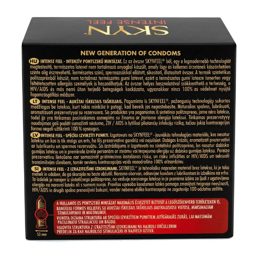 Презерватив SKYN Intense Feel безлатексний (полізопрен), 3 шт.