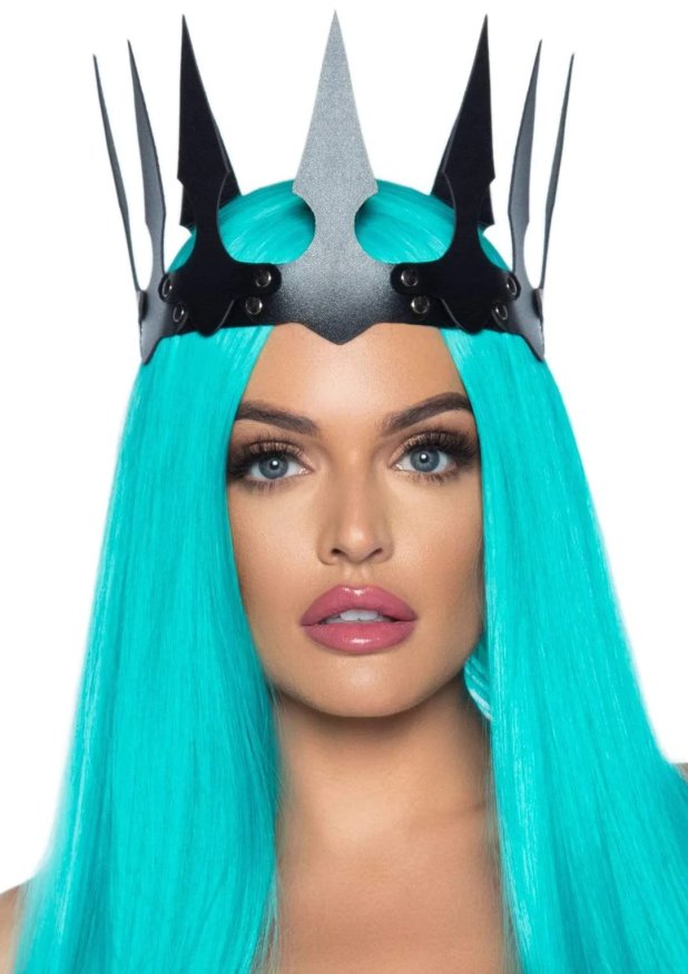 Корона з гострими зубцями Leg Avenu Faux leather spiked crown O/S