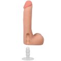 Фалоімітатор тілесний з кібершкіри Doc Johnson The Realistic Cock ULTRASKYN - 9 Inch with Balls Vanilla